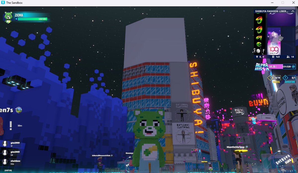 ZicmAXX's tweet photo. Strutting my stuff in @SHIBUYA109NET Fashion Liberation in @TheSandboxGame. Tokyo street style has nothing on this! 👗👠 https://t.co/a7VuufSnXl #TheSandbox #AlphaSeason4 #AS4SocialChallenge https://t.co/0yfppCfGgN