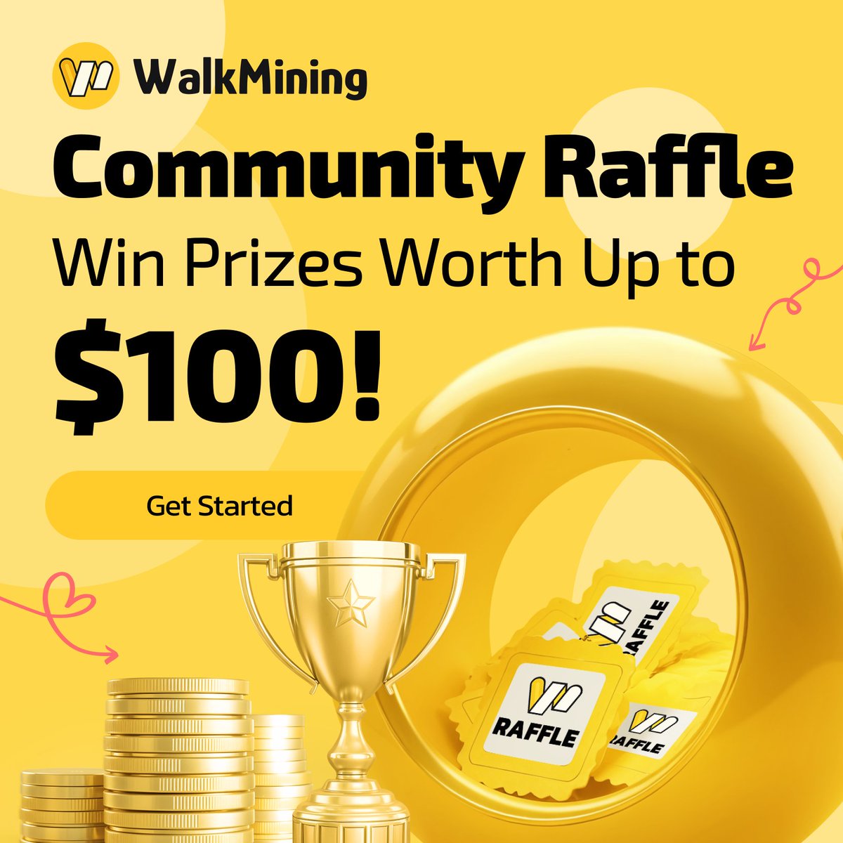 WalkMining's tweet image. 🎉🚀 Join the #WalkminingCommunityRaffle🏃‍♂️🎖️ 👟 Challenge: Walk🚶‍♂️5,000 steps

 📸 How to Enter: 
1️⃣ Screenshot 🖼️ your 5,000-step achievement 
2️⃣ Share your invite code &amp;amp; include hashtag #WalkMiningCommunityRaffle

🔄 More entries = More chances to win! 🎯 🗓️ 
Event Duration: Nov