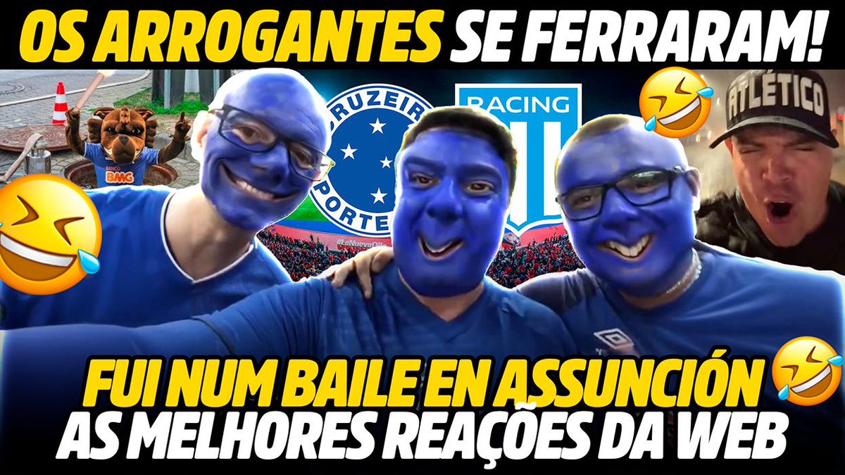 canalbicagalo's tweet photo. 🤣CONTEÚDO HILÁRIO🤣

🔥 OS CRUZEIRENSES ARROGANTES SE FERRARAM

🇵🇾🤣 FOI NUM BAILE EN ASSUNCIÓN

LINK PARA O REACT 👇👇👇
https://t.co/pnoTzZKkT6

#HonramosONomeDeMinas https://t.co/HuoW66R4NY