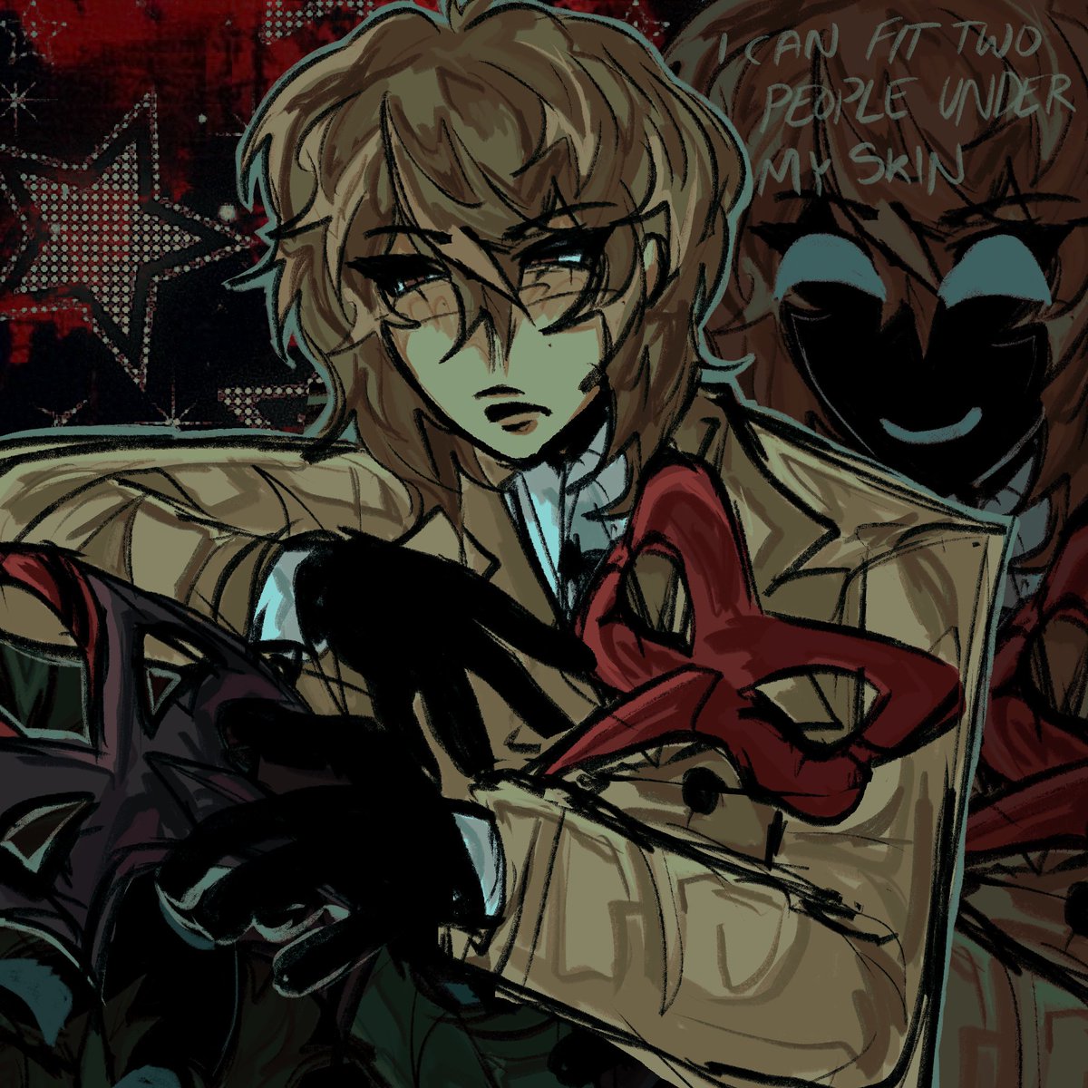 ghastielz's tweet photo. two faced #Persona5 https://t.co/vp9LamaC6G