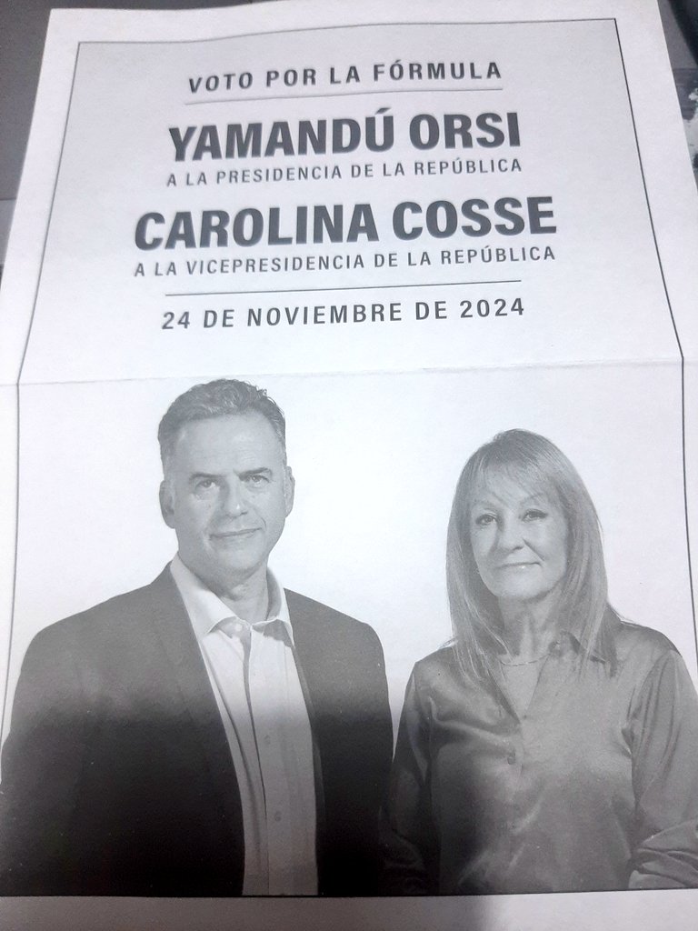 MartinBachs's tweet photo. #Deinteresgeneral
Yamandú Orsi es el nuevo presidente de #Uruguay https://t.co/29ZUkbzAq9