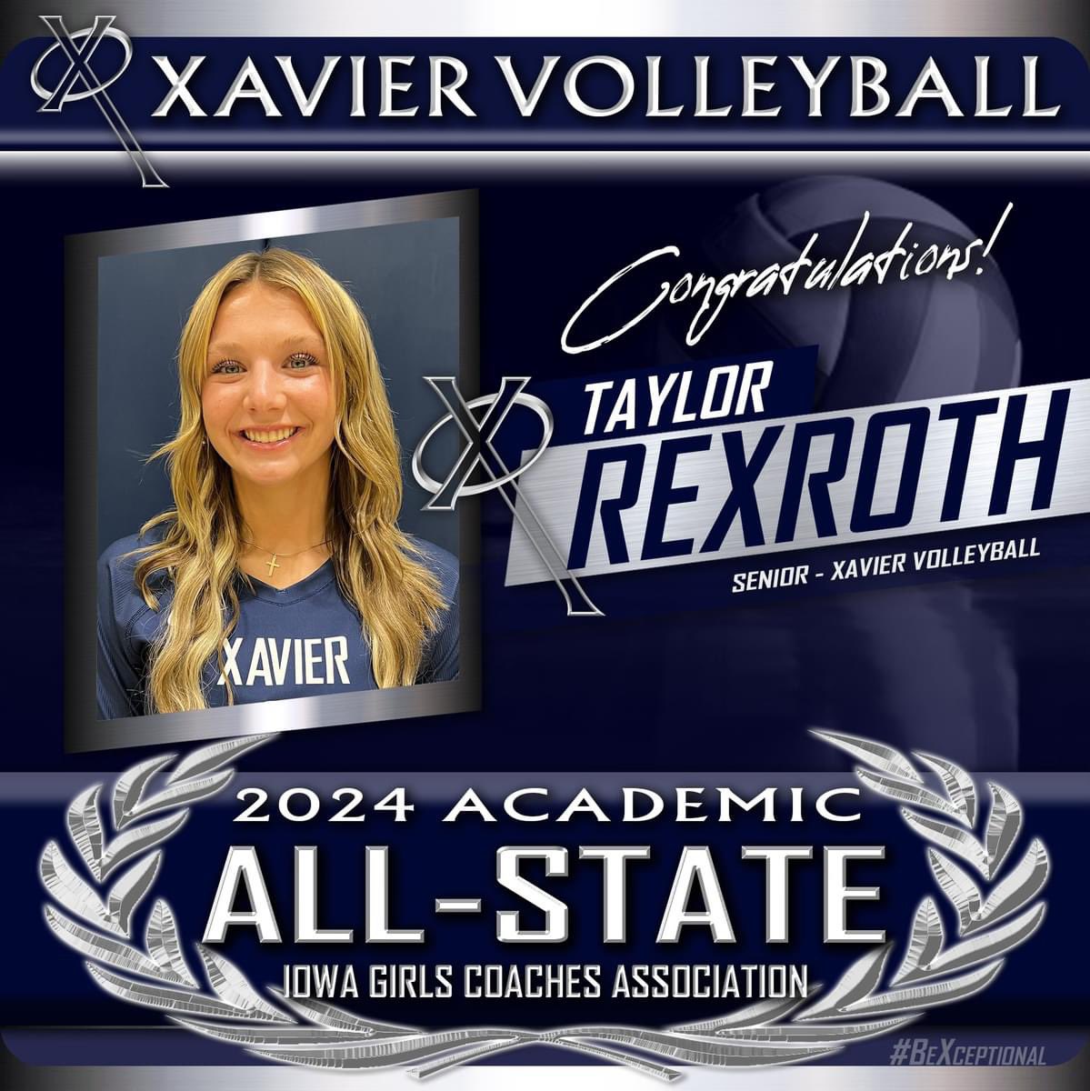 Xavier High School (@xaviersaints) on Twitter photo Congrats, Carley and Taylor, on earning Academic All-State honors from the IGCA! #WeAreXavier #BeXceptional <a href="/XHSVolleyball/">Xavier Volleyball</a> Congrats, Carley and Taylor, on earning Academic All-State honors from the IGCA! #WeAreXavier #BeXceptional <a href="/XHSVolleyball/">Xavier Volleyball</a>