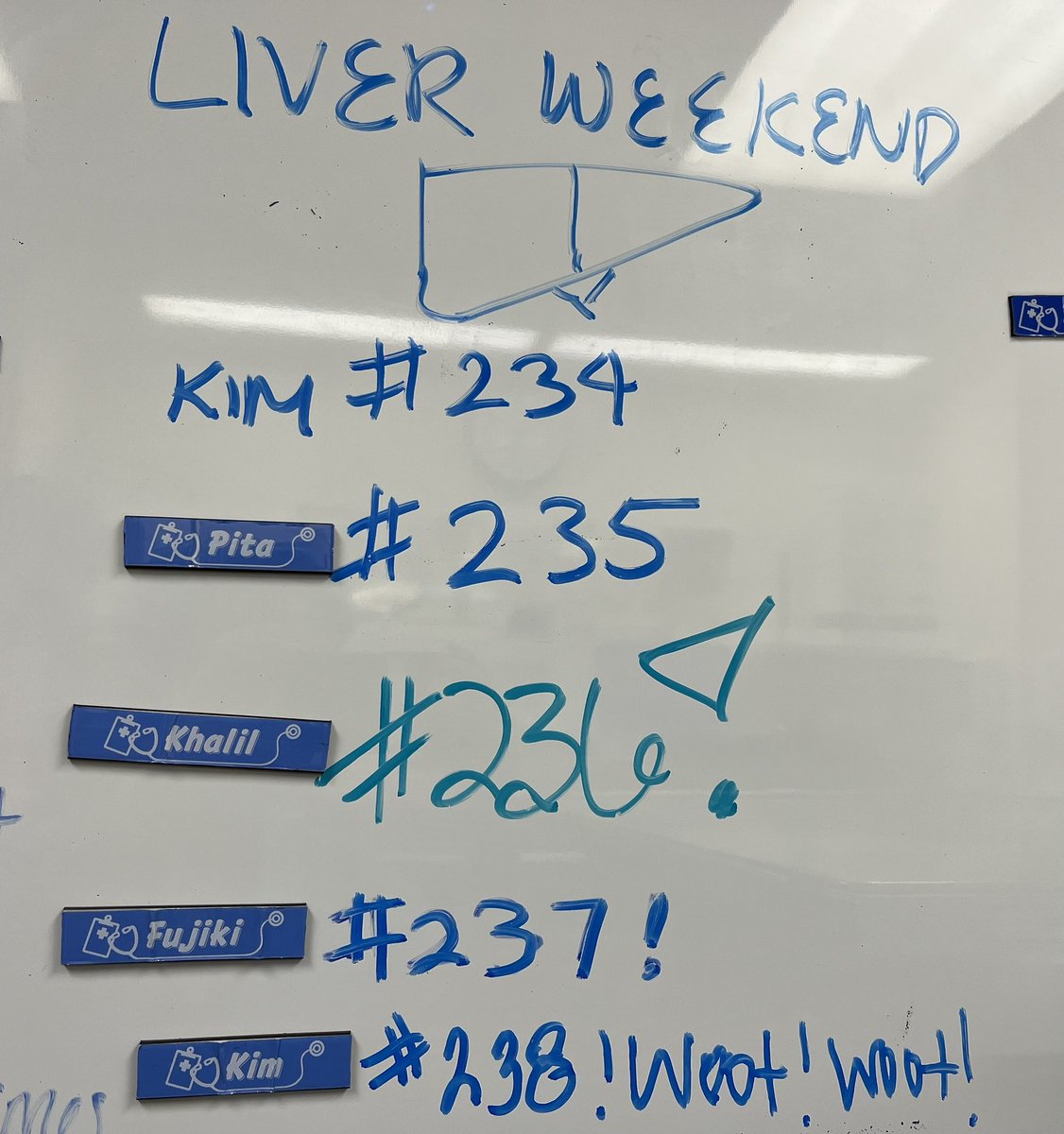 Wei Kelly Wu (@wkellywumd) on Twitter photo The <a href="/ClevelandClinic/">Cleveland Clinic</a> ⭐️liver transplant⭐️ ORs were (just a bit 😉) busy this weekend 💁🏻♀️ breaking old records (235)! 🙌 5 livers in 64 hours 🏃🏻♀️🏃🏾♂️It truly takes a village!
<a href="/APitaMD/">Alejandro Pita</a> <a href="/masato_fujiki/">Masato Fujiki MD</a> <a href="/SamiShoucair/">Sami Shoucair, MD MPH MS</a> <a href="/DocWak/">Glenn Wakam</a> <a href="/chdkwon/">CH David Kwon MD</a> <a href="/FAucejo/">Federico Aucejo</a> <a href="/KojiHashimotoMD/">Koji Hashimoto MD</a> The <a href="/ClevelandClinic/">Cleveland Clinic</a> ⭐️liver transplant⭐️ ORs were (just a bit 😉) busy this weekend 💁🏻♀️ breaking old records (235)! 🙌 5 livers in 64 hours 🏃🏻♀️🏃🏾♂️It truly takes a village!
<a href="/APitaMD/">Alejandro Pita</a> <a href="/masato_fujiki/">Masato Fujiki MD</a> <a href="/SamiShoucair/">Sami Shoucair, MD MPH MS</a> <a href="/DocWak/">Glenn Wakam</a> <a href="/chdkwon/">CH David Kwon MD</a> <a href="/FAucejo/">Federico Aucejo</a> <a href="/KojiHashimotoMD/">Koji Hashimoto MD</a>