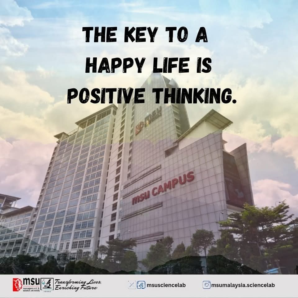 MSUsciencelab's tweet photo. Here's to finding joy in the little things today! May positivity surround all of #MSUrians 🌻😊

#MSUScienceLab 
#msumalaysia 
#positivityquotes 
#spreadpostivity 
#positivemindset https://t.co/ZduDdOxHpO