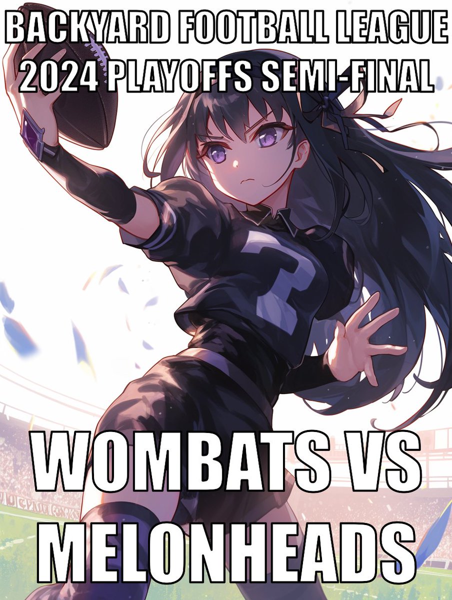 KaptainKisty's tweet photo. #Ahoym80s!
Kaptain Kisty's #TavernTub proudly presents to you the #BFL2024 #Playoffs Semi-Finals! The Wombats take on the Melonheads in a final clash between division rivals! Will the #CubePoopNation be able to go 3-0 against the M'Heads this season on their path of perfection? We kick off tonight at 10:05pm/9:05c on #Rumble and #Odysee to find out! See you there, #WombatNation!
https://t.co/vqKCfPhe07 or https://t.co/XKMcjRk5Ti
#WeebCrew #vtuber #pngtuber #OPngtuber #SPORTS #BackyardSports #BackyardFootball1999
