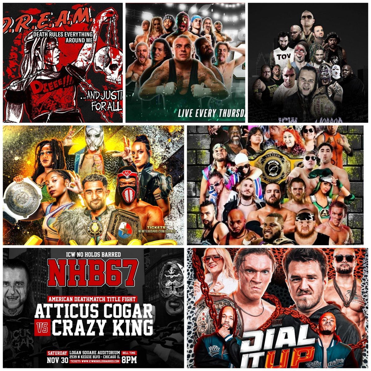 Smart Mark Video IWTV (@smartmarkvideo) on Twitter photo This week on <a href="/indiewrestling/">IWTV</a>
Tues
@DMDownUnder
Thur
<a href="/WrestlingOpen/">Wrestling Open</a>
Fri
<a href="/ICWNHB/">ICW No Holds Barred ⛓</a>
<a href="/NewTexasPW/">New Texas Pro Wrestling</a>
Sat
<a href="/FocusProWrestle/">Focus Pro Wrestling</a>
<a href="/ICWNHB/">ICW No Holds Barred ⛓</a>
Sun
@ETUWrestling
IWTV.live This week on <a href="/indiewrestling/">IWTV</a>
Tues
@DMDownUnder
Thur
<a href="/WrestlingOpen/">Wrestling Open</a>
Fri
<a href="/ICWNHB/">ICW No Holds Barred ⛓</a>
<a href="/NewTexasPW/">New Texas Pro Wrestling</a>
Sat
<a href="/FocusProWrestle/">Focus Pro Wrestling</a>
<a href="/ICWNHB/">ICW No Holds Barred ⛓</a>
Sun
@ETUWrestling
IWTV.live