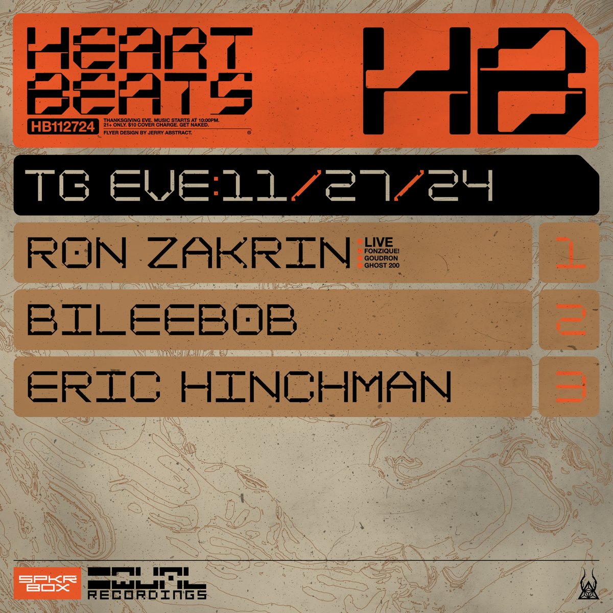 Thanksgiving Eve at SPKRBOX in Detroit! Ron Zakrin will be performing LIVE with opening DJ sets by <a href="/famtweet/">Bilee</a>  &amp; <a href="/ehinchman/">Eric Hinchman</a> upstairs. LET'S GET FRESH DOWN!
ra.co/events/2040933
facebook.com/events/1627937…