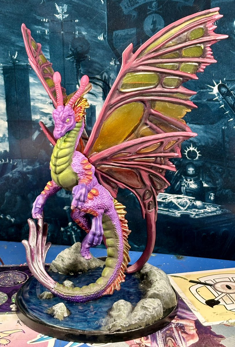 Shimmerscale from <a href="/reapermini/">Reaper Miniatures</a> Bone 6

#warmongers #miniaturepainting #dnd #dungeonsanddragons #dragons #fea