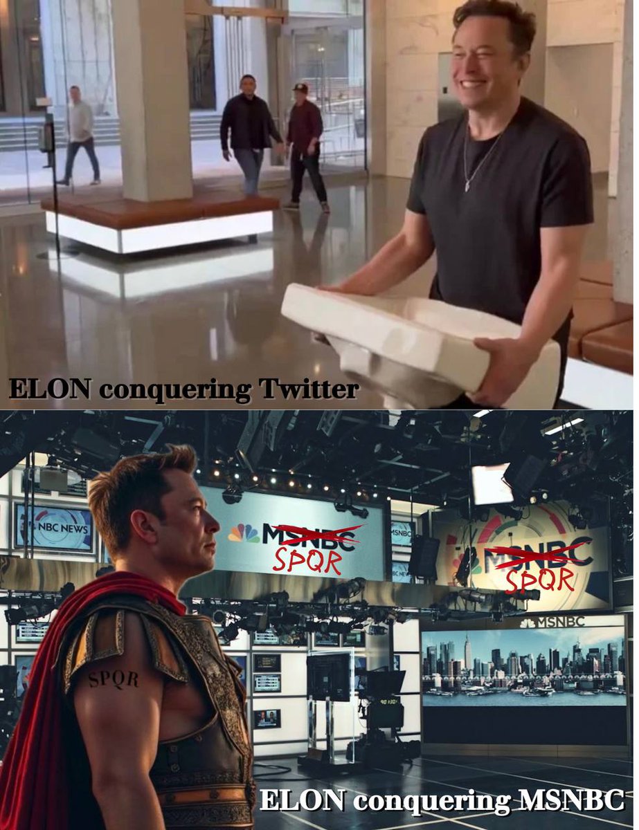 SPQR_token's tweet photo. @dogeofficialceo While you are scrolling, why not buy MSNBC and turn it into SPQR TV @elonmusk https://t.co/8QkCZFvzyD