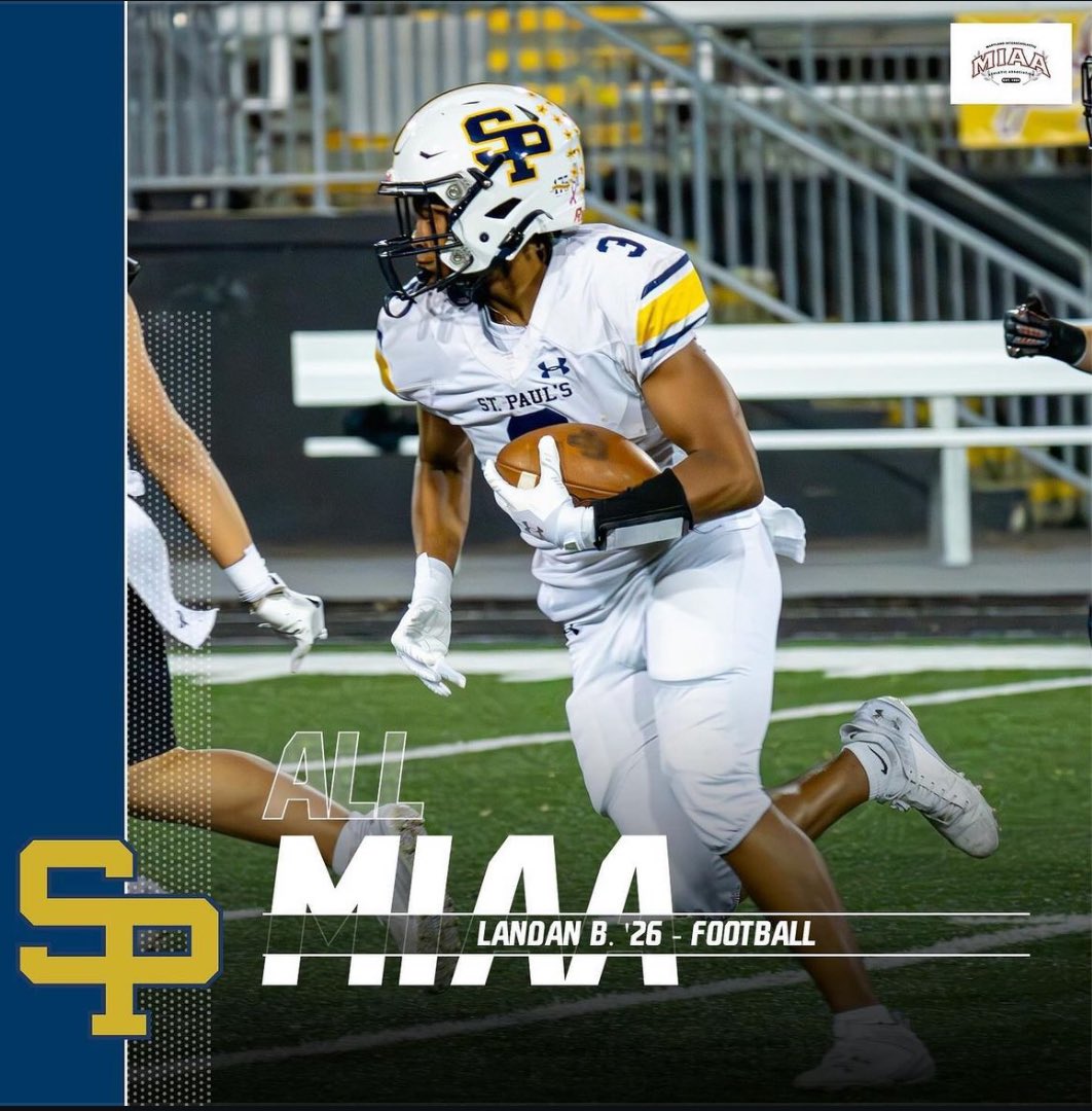 Thankful to make 1st team All-MIAA at WR/CB