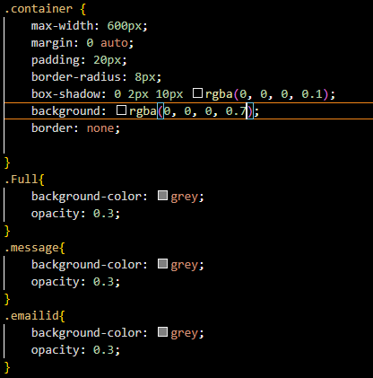 MKakwanzi14440's tweet image. Day 25 of the #30DaysOfCodingChallenge! 🎨 I’ve made the Text Area appear in Transparent Gray and adjusted the Background Image to seamlessly blend with the Form. 👩‍💻 #WomenInTech #WomenInSTEM #GirlsWhoCode