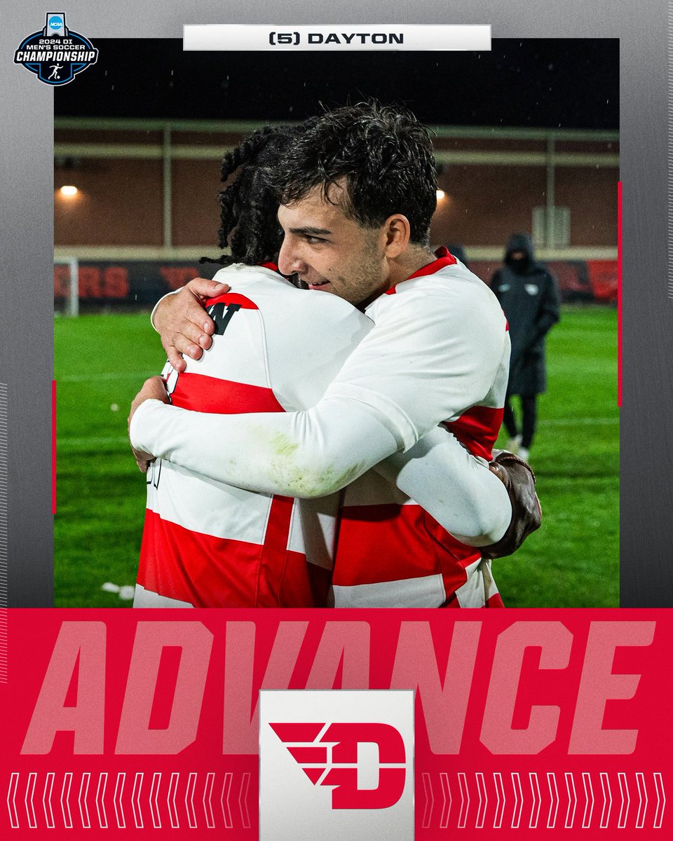 NCAA Soccer (@ncaasoccer) on Twitter photo Flying into the next round!
(5) <a href="/DaytonMSoccer/">Dayton Men’s Soccer</a> defeats Michigan, 2-0, to advance to the next round of the 2024 NCAA Men’s Soccer Tournament.
#NCAASoccer Flying into the next round!
(5) <a href="/DaytonMSoccer/">Dayton Men’s Soccer</a> defeats Michigan, 2-0, to advance to the next round of the 2024 NCAA Men’s Soccer Tournament.
#NCAASoccer