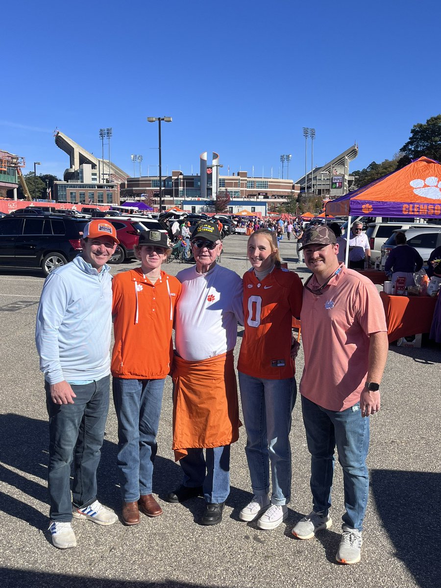 93 years young! The reason I am a <a href="/ClemsonFB/">Clemson Football</a> fan! This Korean War Veteran enjoyed his day in the Valley yesterday! He took me to many of games and I was honored to take him to one. Baby Bob is one of a kind. #ClemsonFootball #MilitaryAppreciation