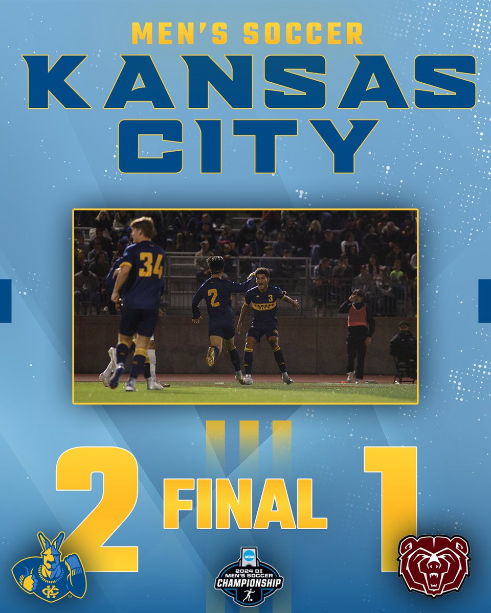 FINAL | 𝘼𝙄𝙉'𝙏 𝙄𝙏 𝙎𝙒𝙀𝙀𝙏, 𝙆𝘼𝙉𝙎𝘼𝙎 𝘾𝙄𝙏𝙔?!
The Roos are on to the Round of 16 with a 2-1 win over #15 Missouri State 🔥
#ROOUP | #DeclareKC