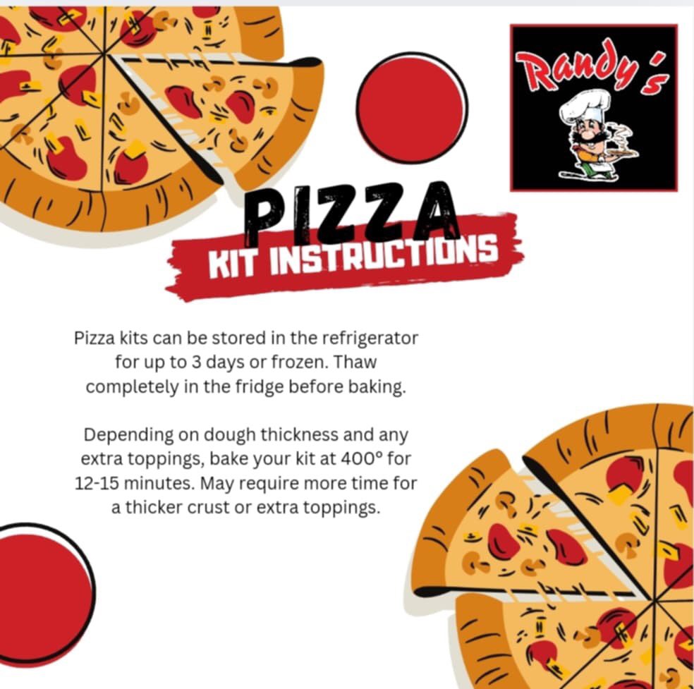 First round of Pizza Kits (students last name A-J )were picked up today. Second round (K-Z)is next Sunday . See below for the storage and cooking instructions🍕