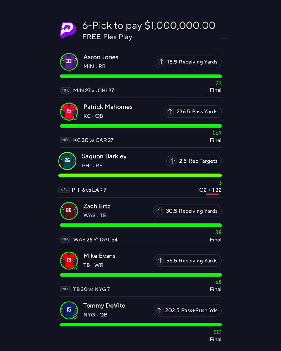 PrizePicks (@prizepicks) on Twitter photo JANELLE JUST WON $1,000,000 ON <a href="/PrizePicks/">PrizePicks</a> 🔥💸
She won the PrizePicks World Championship and skillfully cashed 6 of 6 picks on her Free Lineup reward to become a PrizePicks MILLIONAIRE #PrizePicksMilly 💰
CONGRATS JANELLE 🤑 JANELLE JUST WON $1,000,000 ON <a href="/PrizePicks/">PrizePicks</a> 🔥💸
She won the PrizePicks World Championship and skillfully cashed 6 of 6 picks on her Free Lineup reward to become a PrizePicks MILLIONAIRE #PrizePicksMilly 💰
CONGRATS JANELLE 🤑