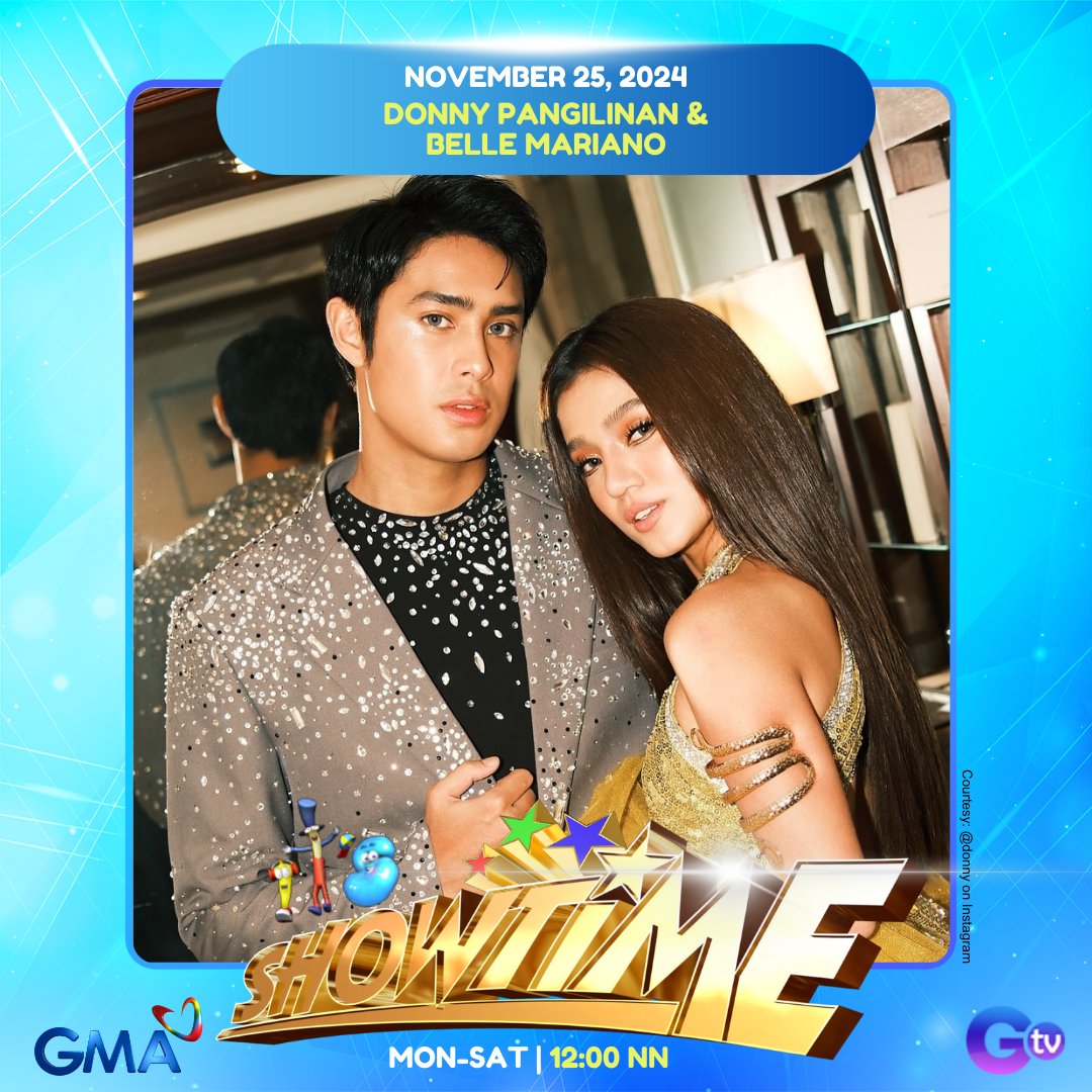 gmanetwork's tweet photo. Madlang Kapuso, muling makikisaya sina Donny Pangilinan at Belle Mariano ngayong Lunes sa #ItsShowtime! Abangan! https://t.co/VtKKKBb0d9