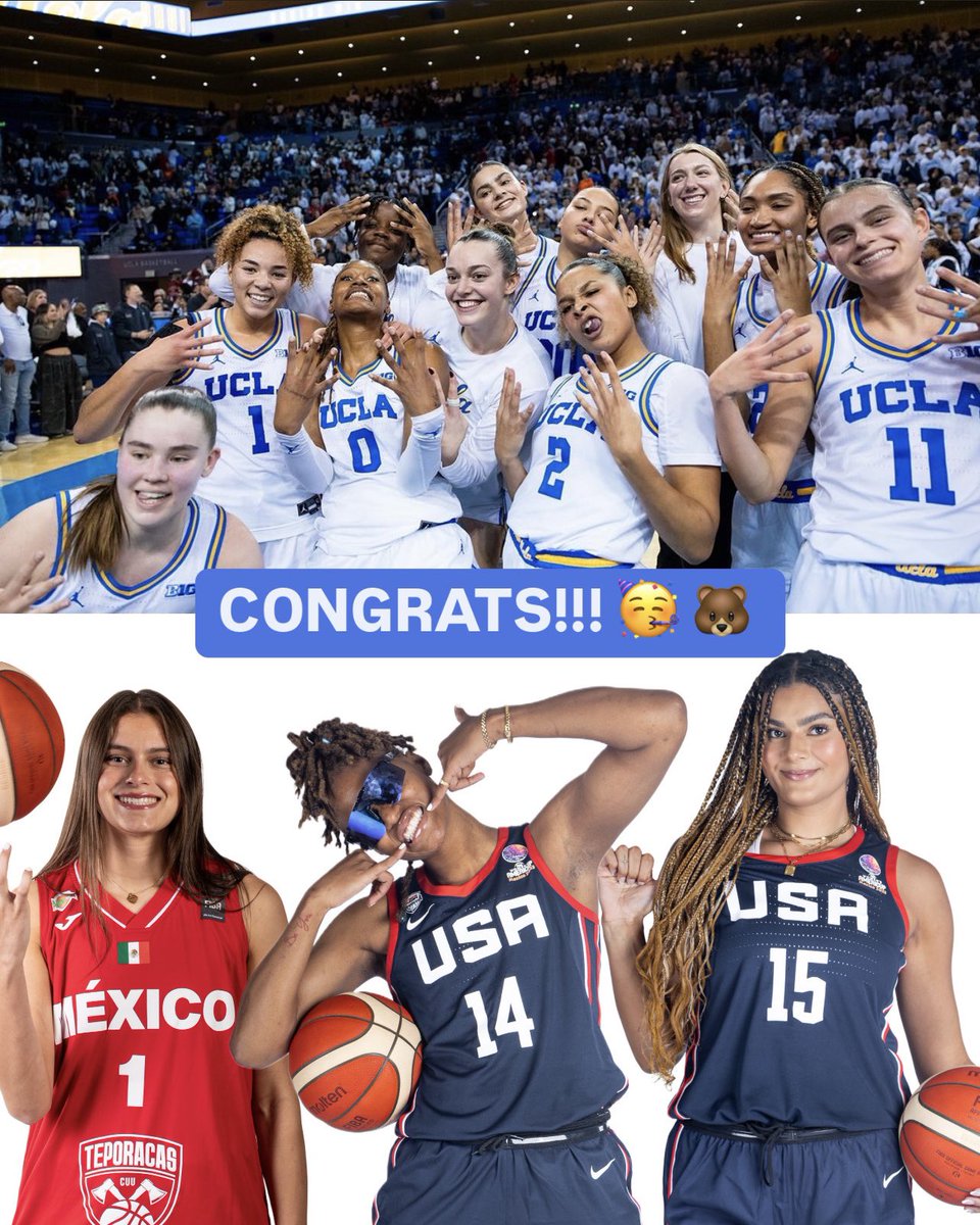 🇺🇸 Janiah Barker, 🇺🇸 Lauren Betts, 🇲🇽 Gabriela Jaquez, &amp; UCLA take down South Carolina for their first ever win against an AP No. 1 team! 👏

📸 credit: <a href="/uclawbb/">UCLA Women's Basketball</a> 
#AmeriCupW
