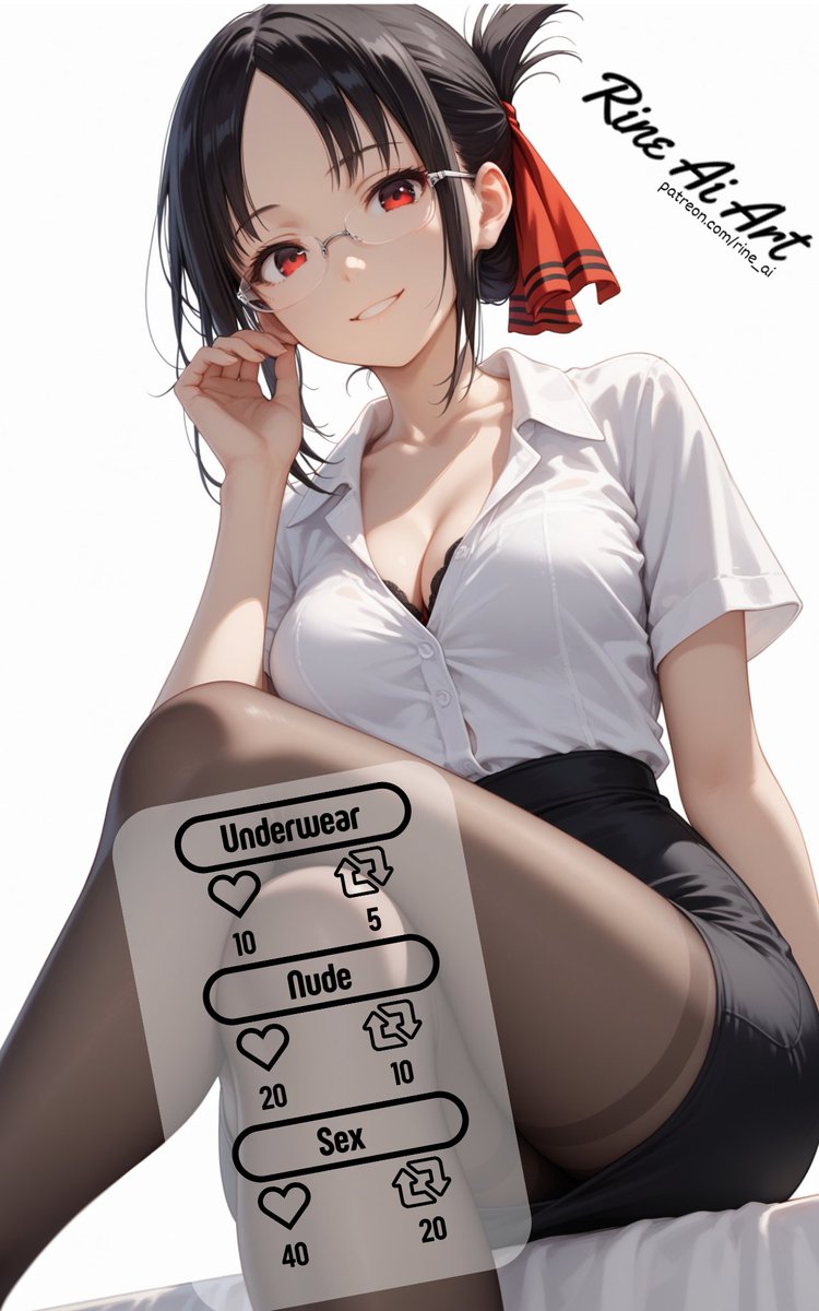 rineaiart's tweet image. Kaguya Shinomiya → Challenge