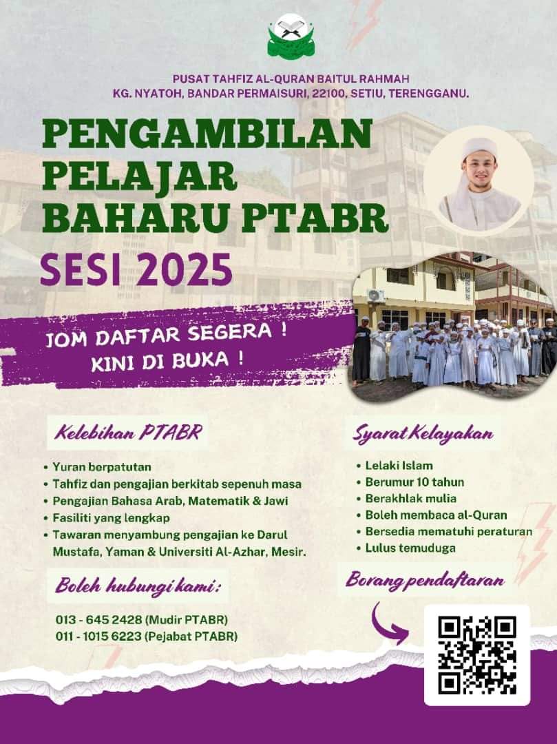SyifaaSyatiri's tweet photo. Assalamualaikum

Iklan pengambilan pelajar baharu dan Jawatan Kosong Guru Tahfiz bagi tahun 2025. Berminat boleh dm saya.. https://t.co/cJ98X8ULM0