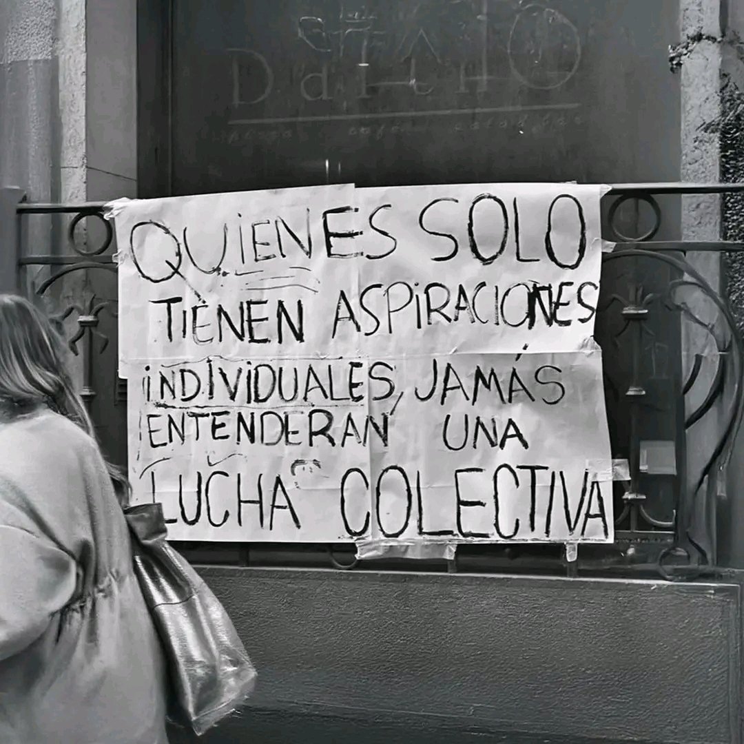 NikolayOCDC's tweet photo. "Quienes solo tienen aspiraciones individuales, jamás entenderán una lucha colectiva”.🏴 https://t.co/NMzCYo5aEi