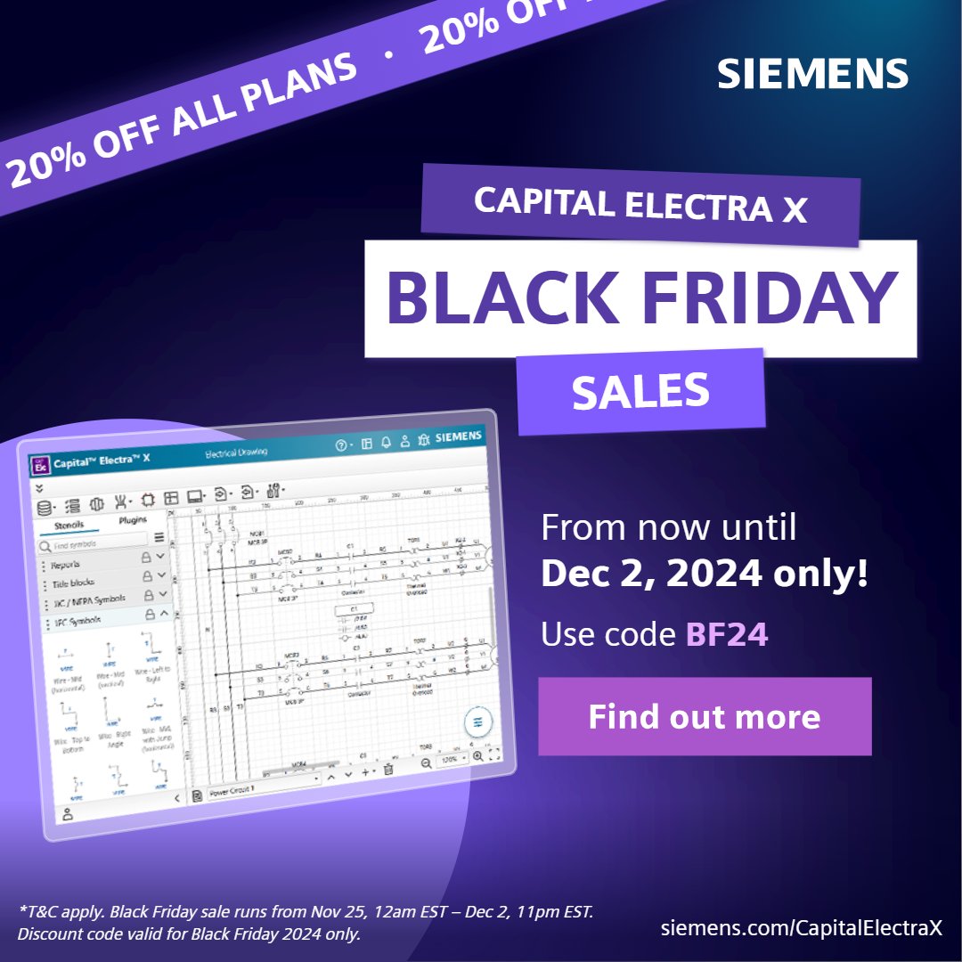 CapitalXPnD's tweet photo. Black Friday Week is officially live! From Nov 25th to Dec 2nd, enjoy 20% off all Capital Electra X licenses. Use code BF24 at checkout: https://t.co/vIVQ4WT1I3

Learn more: ​https://t.co/QP7aYLNqHy

Previous subscribers, check your inbox for a special code with bigger discount! https://t.co/GpiabpeAf0