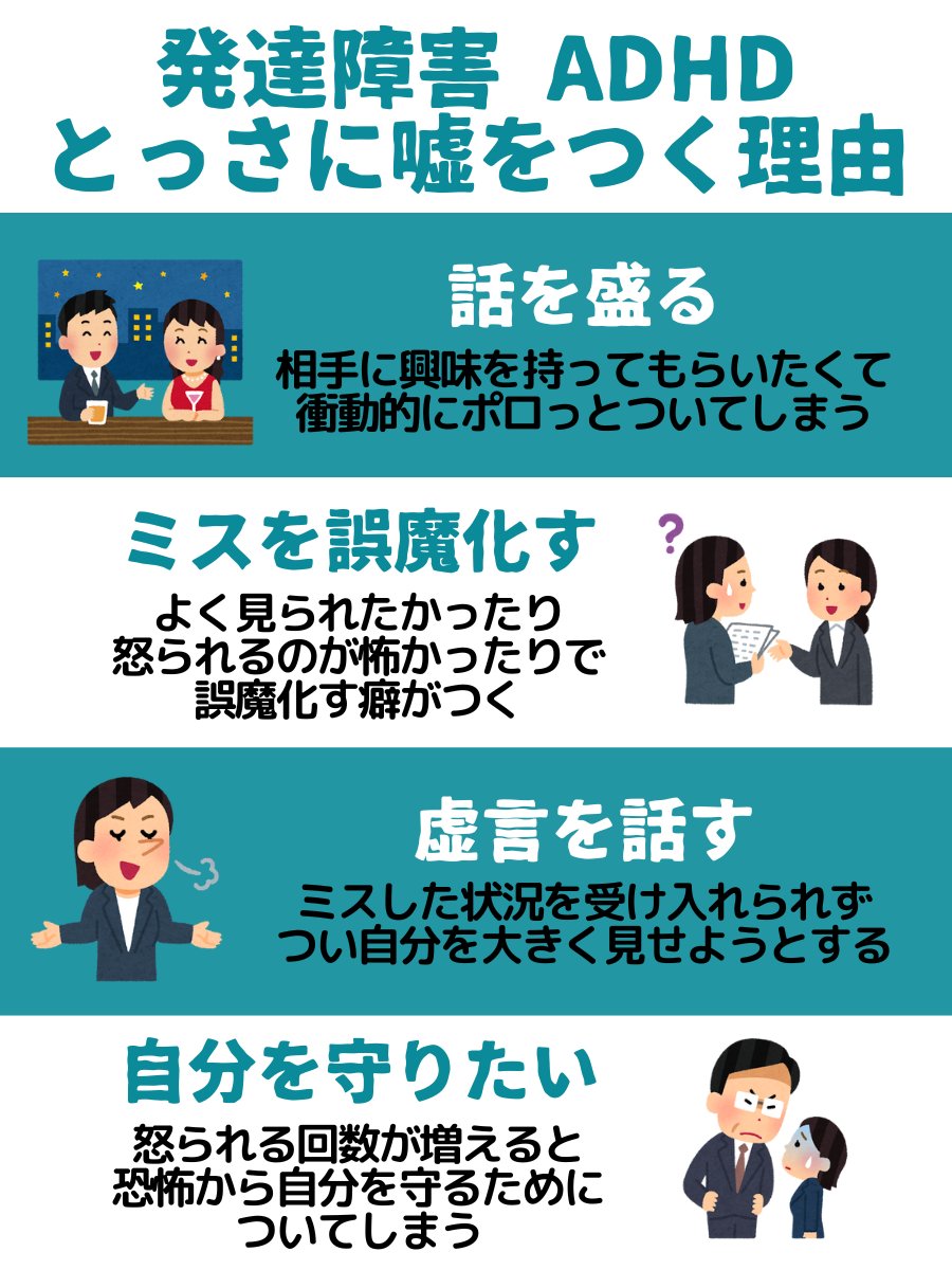 adhd 嘘 を つく