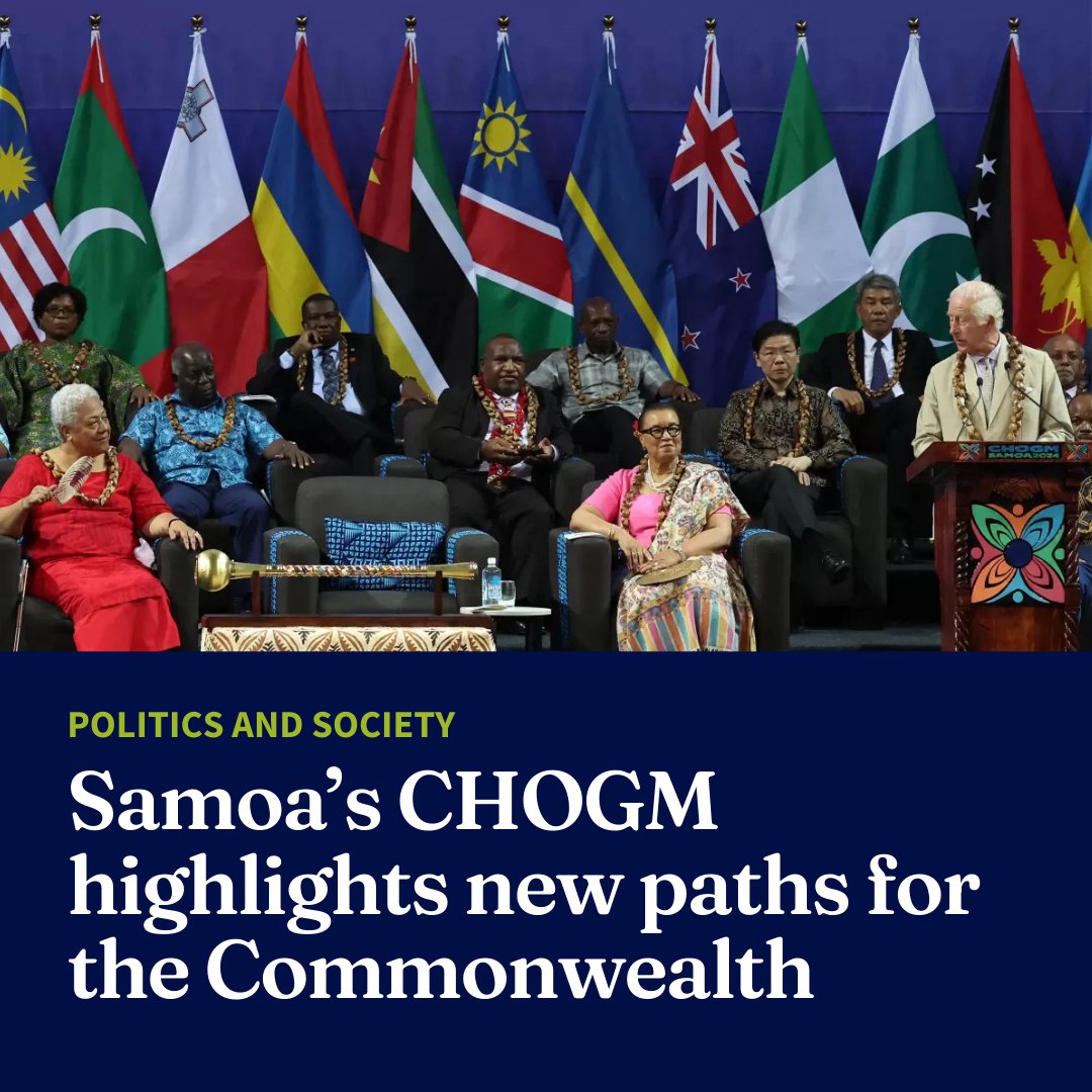 What came out of the Samoa CHOGM? 🌏 Professor Derek McDougall explores key outcomes, from climate justice to Australia’s COP bid, reparations, and the role of civil society. Read more → unimelb.me/3Z5qCmN