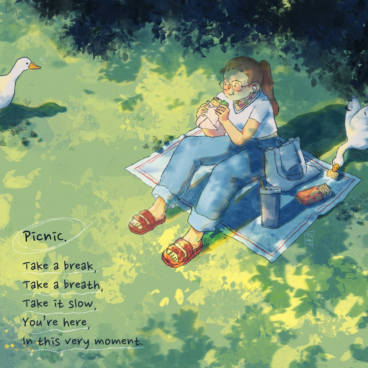 aymkcap's tweet photo. Mostly using Procreate for quick doodles and simple illustrations 🌸🌱 https://t.co/BY70AKhyS1