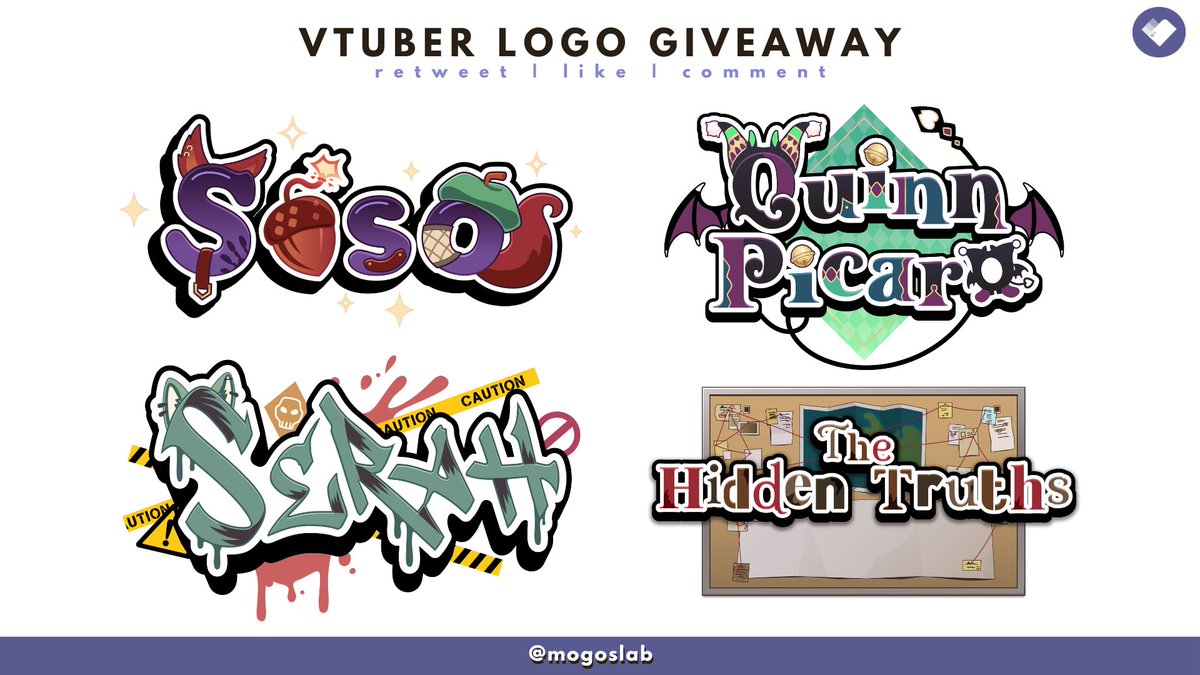mogoslab_'s tweet photo. ✨Free Logo Giveaway✨
End in 24 hours
To enter:
☑️Follow 
☑️Comment &amp; Retweet
#VTuberAssets #LogoDesign https://t.co/nN299imSnL