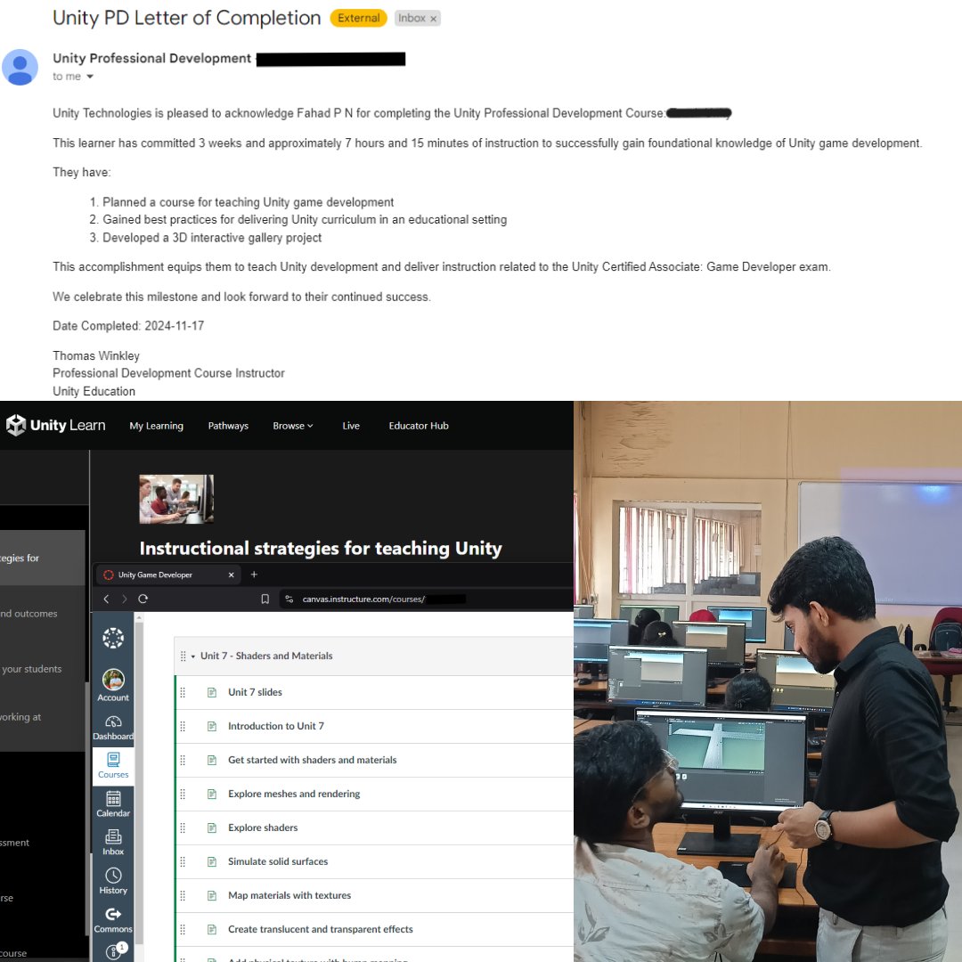 FahadNoushad17's tweet image. I can now teach Unity Officially :) 
#unity3d #unitydevs #gamedev #vr #ar