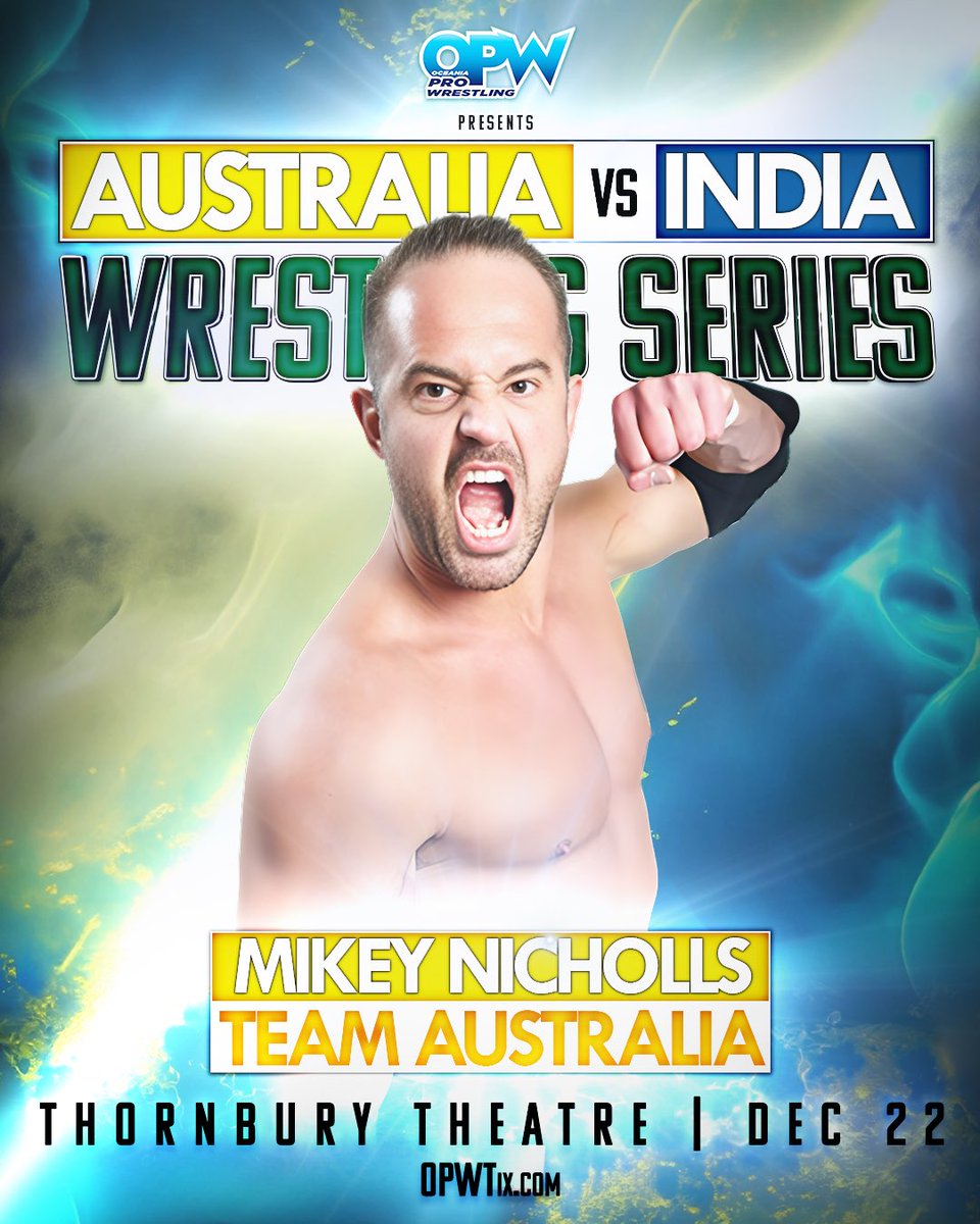 Oceania Pro Wrestling (OPW) (@opwlive) on Twitter photo 🇦🇺 Australia’s MIGHTY Call Up! 🇦🇺
<a href="/mikeynicholls/">Mikey Nicholls</a>, one of Australia’s finest wrestling exports, has answered the call for his country! Set to don the Green and Gold on December 22nd at #OPWSeries, joining forces with Tommy Knight and Adam Brooks.
🎟️ OPWTix.com 🇦🇺 Australia’s MIGHTY Call Up! 🇦🇺
<a href="/mikeynicholls/">Mikey Nicholls</a>, one of Australia’s finest wrestling exports, has answered the call for his country! Set to don the Green and Gold on December 22nd at #OPWSeries, joining forces with Tommy Knight and Adam Brooks.
🎟️ OPWTix.com