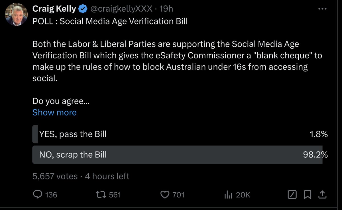 craigkellyAFEE's tweet photo. Hey Liberal Party, 

Read the room. https://t.co/5wcwznyELj