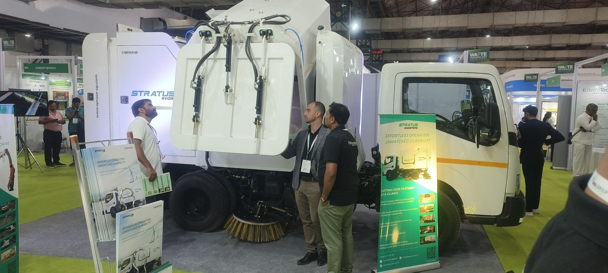 spruceupindia's tweet photo. Thank you to everyone who stopped by our booth at Clean India Show, Bombay Exhibition Centre! 🙌 It was amazing to showcase Stratus Sweeper’s power and efficiency. 
Let’s talk more about how it can transform your cleaning operations!
Know More - https://t.co/cyW3QECiTI https://t.co/g3GlGerKoX