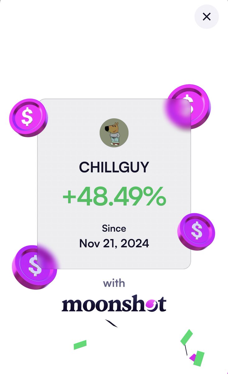 CryptoChica8's tweet photo. My $chillguy doing well is bullish for my $fridge 

Thx @moonshot for the best mobile trading experience ever. Fee is high but oke https://t.co/y8QrlYDWnV