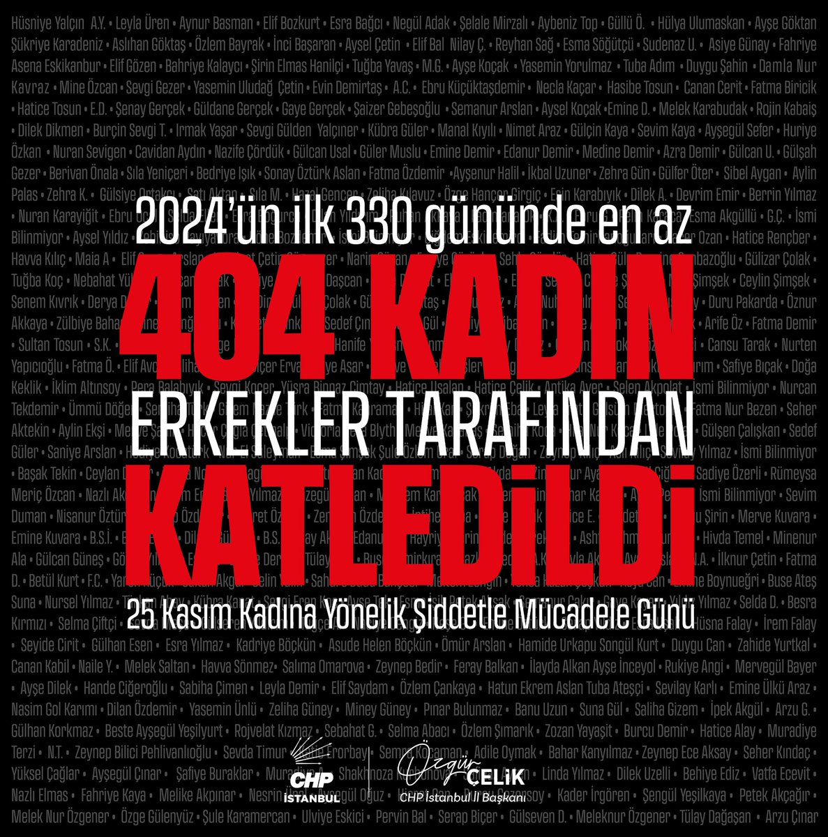 Kadınlar yaşamlarından kaygı duymasın, gece sokakta yürürken arkalarına bakmasın, ne fiziksel ne de psikolojik şiddetle karşılaşmasın diye; Biz buradayız ve mücadelede kararlıyız!

Her kadının eşit, özgür ve güven içinde yaşayabileceği bir Türkiye’yi hep birlikte kuracağız.