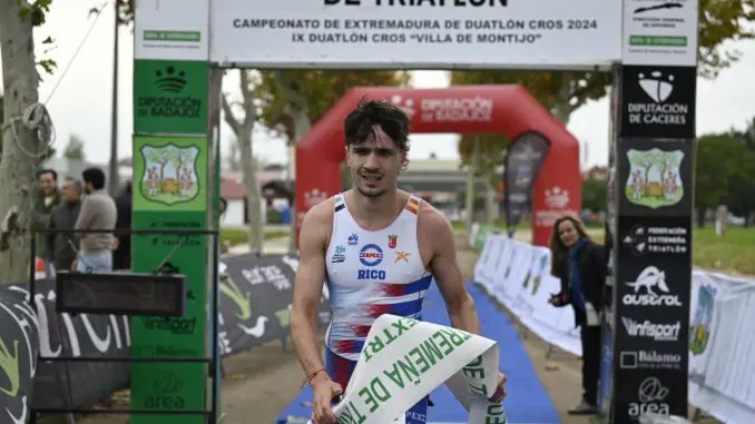 Jóvenes y Deportes Extremadura (@jovendeportext) on Twitter photo Javi Rico y María Remedios Mendoza se proclaman campeones de Extremadura de Duatlón Cros en la IX edición del Duatlón Cros Villa de Montijo este domingo.
Prueba perteneciente al Circuito Duatlón-Triatlón de <a href="/jovendeportEXT/">Jóvenes y Deportes Extremadura</a>
🔗: deportesextremadura.es/javi-rico-y-ma… Javi Rico y María Remedios Mendoza se proclaman campeones de Extremadura de Duatlón Cros en la IX edición del Duatlón Cros Villa de Montijo este domingo.
Prueba perteneciente al Circuito Duatlón-Triatlón de <a href="/jovendeportEXT/">Jóvenes y Deportes Extremadura</a>
🔗: deportesextremadura.es/javi-rico-y-ma…