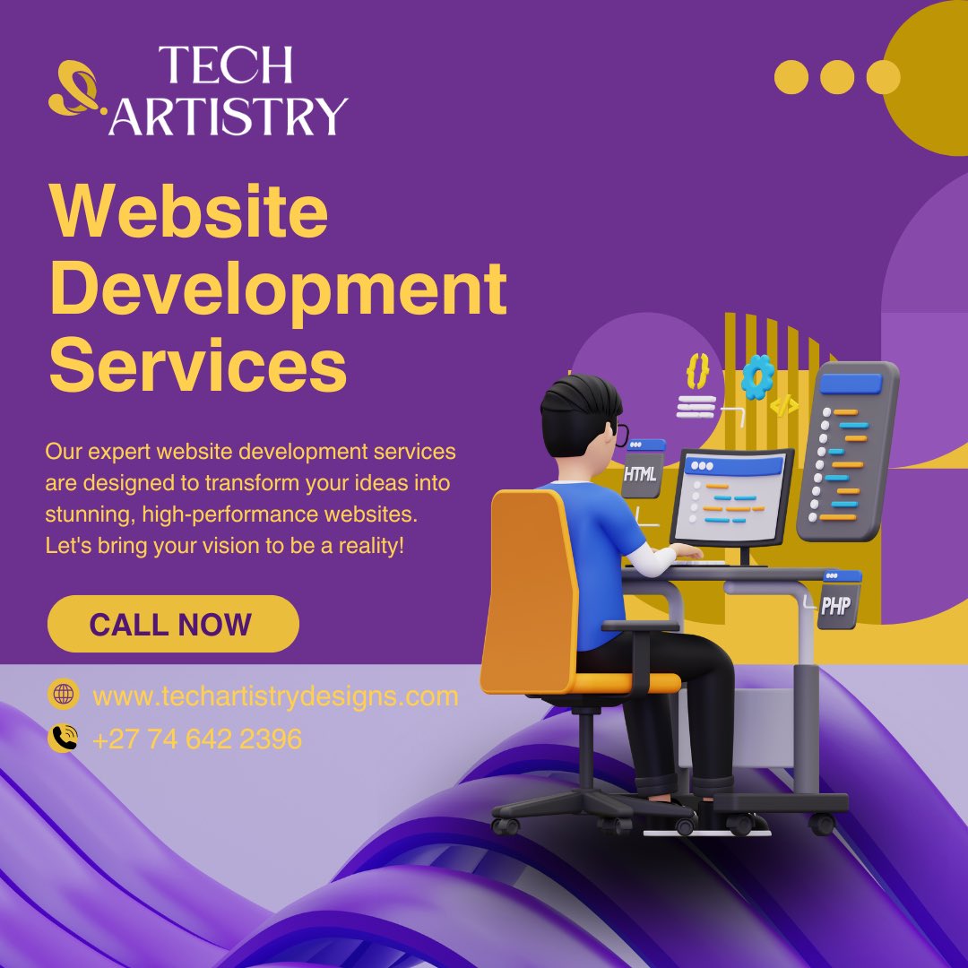 TechartistryD's tweet photo. Your website is your digital storefront. Let’s make it unforgettable! ✨ #CraftingDigitalMasterpieces #TechArtistryDesigns #InnovationUnleashed #CreativeTech #DesignMeetsTech #DigitalSolutions #TechDesign #FutureOfDesign #WebDevelopment #UIUX #CreativeAgency #NewBeginnings https://t.co/jZMVdrpJ0Q