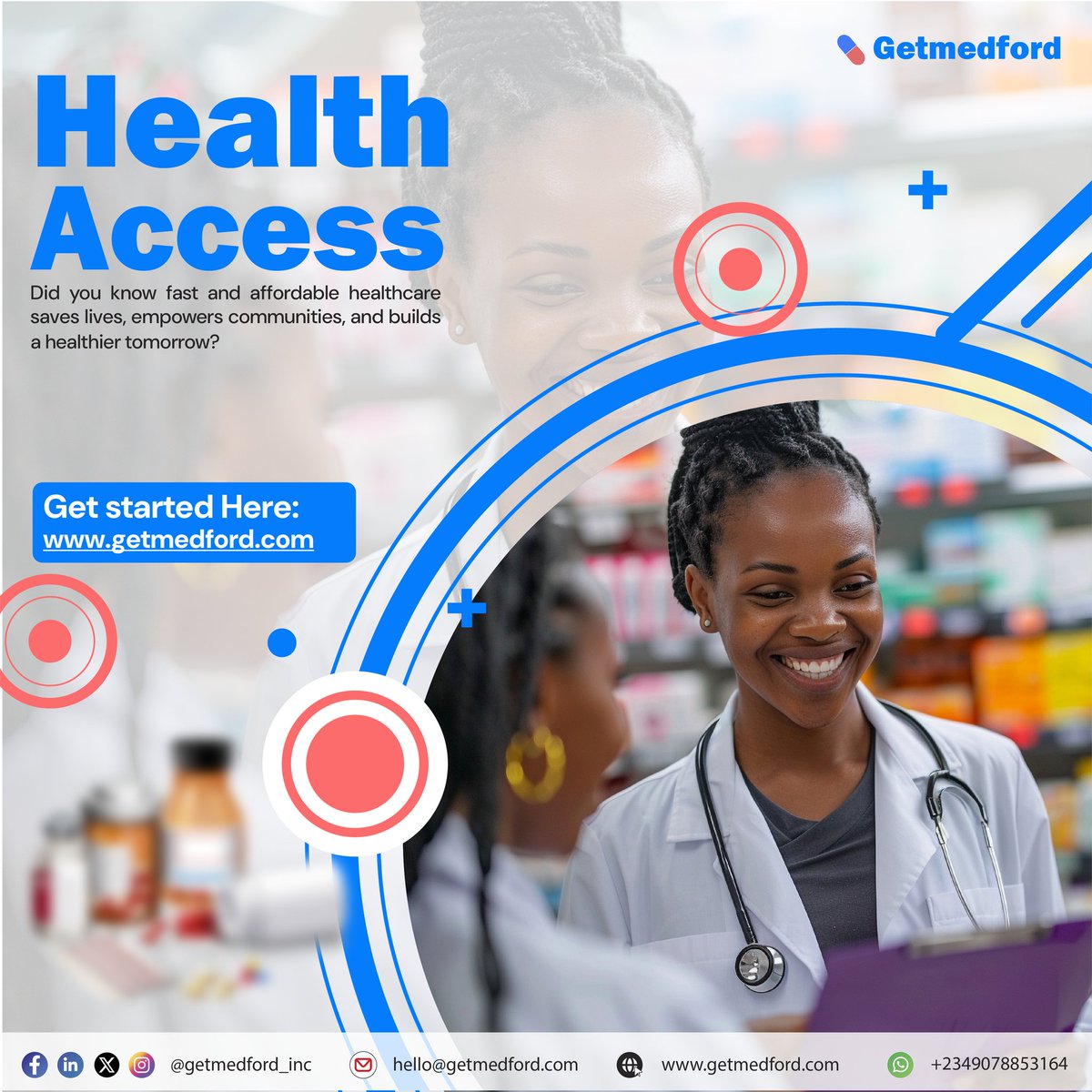 getmedford's tweet photo. Health Access Matters

•Reliable healthcare access can reduce mortality rates by 30% in underserved regions.

👉 Visit https://t.co/eJMM0fm4ie and join us in making healthcare accessible for all!

#wellness #healthylifestyle #healthyliving #stayhealthy #healthaccess #getmedford https://t.co/zup4HVo3a0