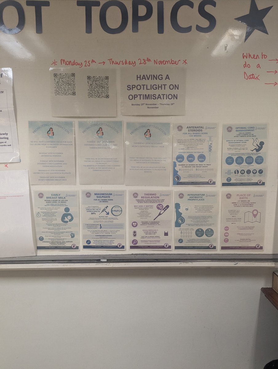 lively_helen's tweet photo. It's the start of Optimisation Week 💜
We have Information Boards up in each area of Maternity highlighting all Optimisation Elements 😊
#PretermOptimisationweek
#Optimisation
#NWNODN
@innovationwc @HealthInnovMcr @NWNeonatalODN https://t.co/mqd2hc3MvW