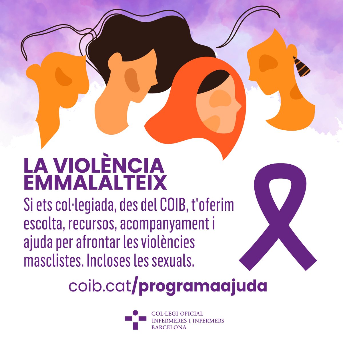 En el Dia Internacional per l’Erradicació de la Violència vers les Dones, reafirmem el nostre compromís amb totes les dones que han patit o pateixen violències masclistes i sexuals.💜

Al #COIB, t'oferim suport, recursos i espais segurs per escoltar-te i acompanyar-te. Aquest