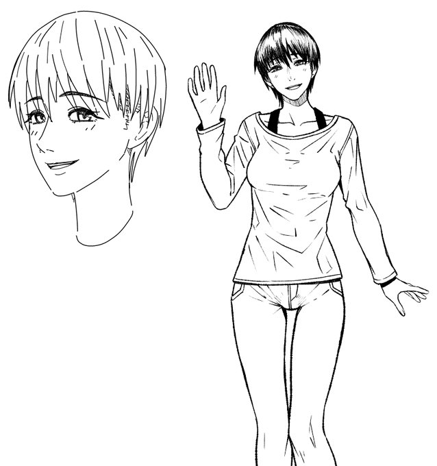 今日、夢で見たピアノ教室の女性講師がとても自分のタイプの女性で
あまりにも脳に焼き付いたので描きました。 