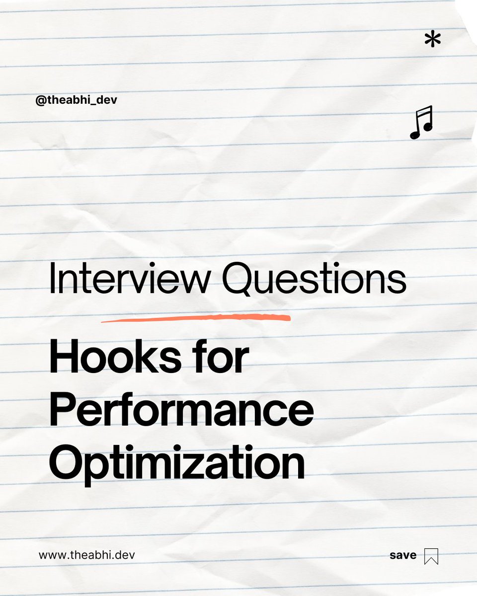 theabhi_dev's tweet image. React Performance Optimization Prep! 💡 Tackle these essential questions about useMemo, useCallback, and useRef for your next interview. 🚀 #ReactInterview #CodingPrep #MERNChallenge 1/2