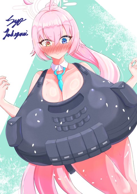 脱稿するまで頑張ってくれ過去絵たち!!かこえ～～#ブルアカ #小鳥遊ホシノ 