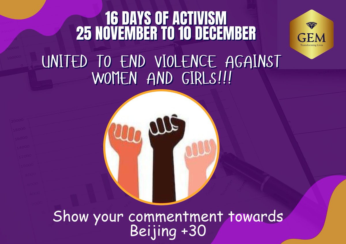 UlandaMtamba's tweet image. Today, as we embark on the journey of 16 Days of Activism! Funder!! Increase funding to end violence against women and girls.
#towards Beijing +30