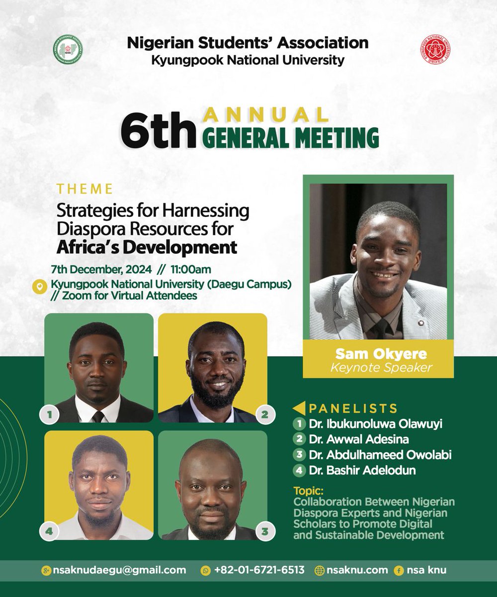 Nigerian Students' Association Kyungpook Nat'n Uni tweet media