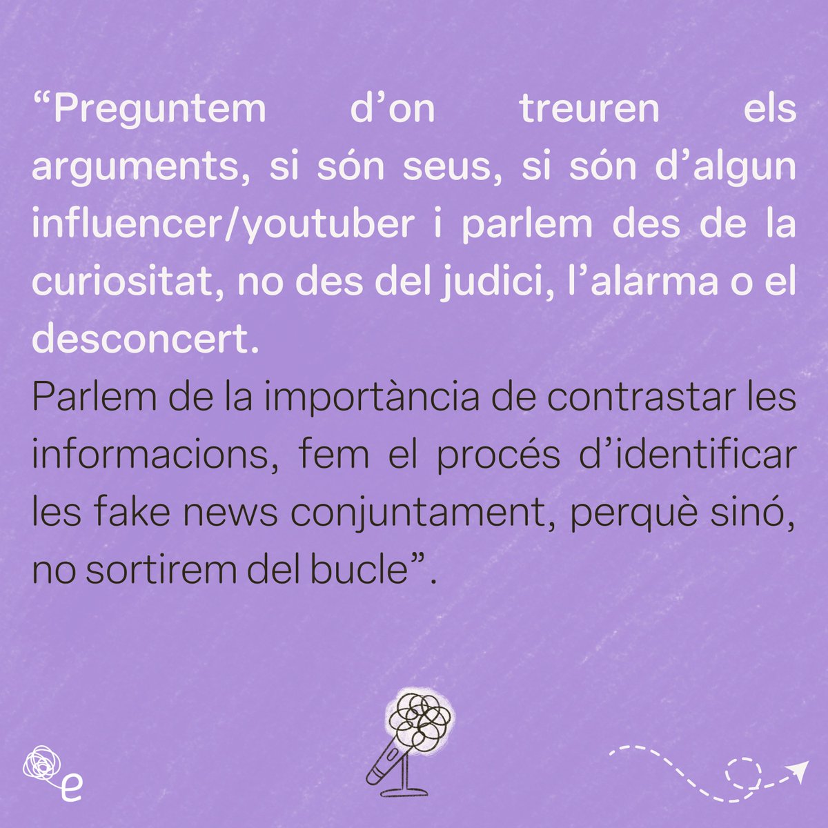 Enrutat's tweet photo. 🗣 Des de la comprensió i la paciència d'entendre d'on surten alguns discursos antifeministes. https://t.co/Cv8jjAGezY