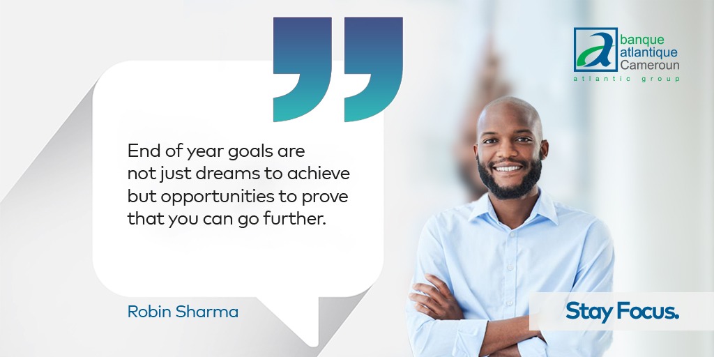 AFGBankCameroun's tweet photo. [𝐇𝐞𝐥𝐥𝐨 𝐌𝐨𝐧𝐝𝐚𝐲]🙂‍↕️
" End of year goals are not just dreams to achieve but opportunities to prove that you can go further. "
— Robin Sharma

Stay Focus.😉
#HappyMonday #BACM #TheSwitch https://t.co/818GjE1q2i