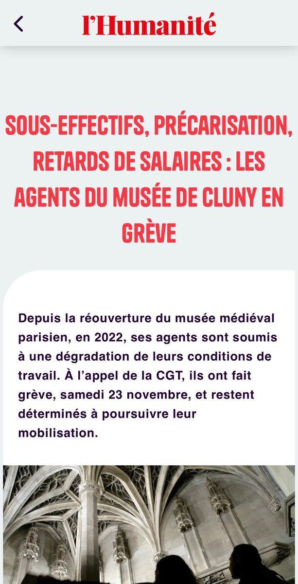 Les agents en grève du Musée de Cluny sont dans <a href="/humanite_fr/">L'Humanité</a> !
humanite.fr/social-et-econ…