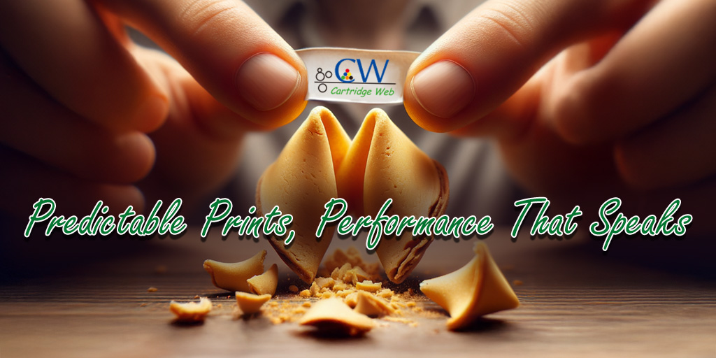 CartridgeWeb_CW's tweet photo. Like a fortune cookie revealing the future, Cartridge Web guarantees reliable prints and consistent results. No need for a fortune teller βour products speak for themselves.
Explore CW's toner cartridges: https://t.co/x2KwKiAkUQ
#CWADs #FortuneInEveryPrint #ReliableResults https://t.co/9zYfYhd7gq